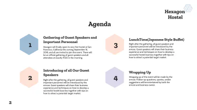 Free Hexagon Hostel Presentation Template to Edit Online