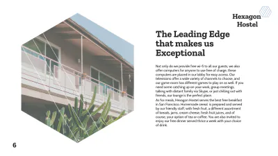 Free Hexagon Hostel Presentation Template to Edit Online