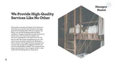 Free Hexagon Hostel Presentation Template to Edit Online