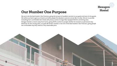 Free Hexagon Hostel Presentation Template to Edit Online