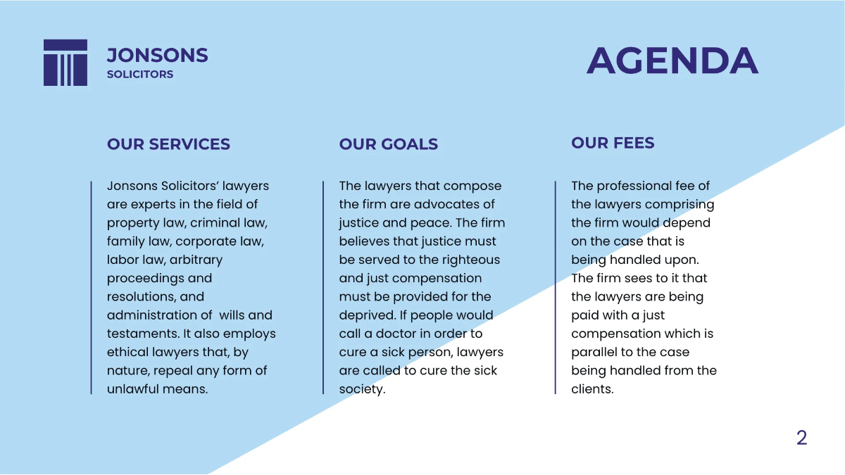 Free Law Firm Presentation Template to Edit Online