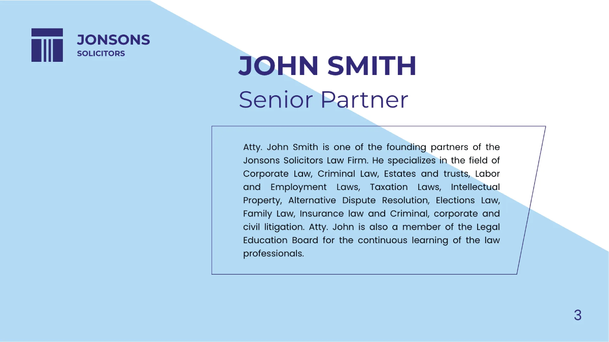 Free Law Firm Presentation Template to Edit Online