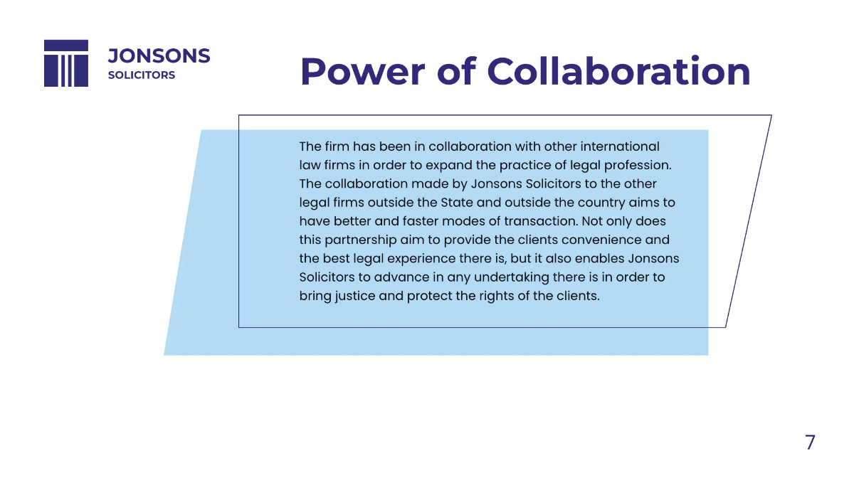 Free Law Firm Presentation Template to Edit Online