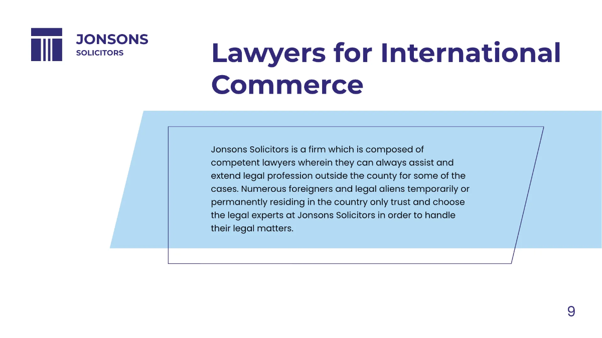 Free Law Firm Presentation Template to Edit Online