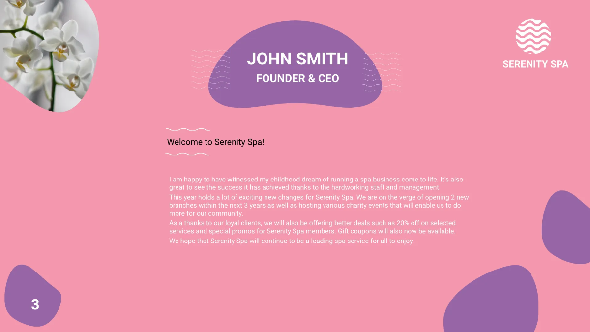 Free Spa Presentation Template to Edit Online