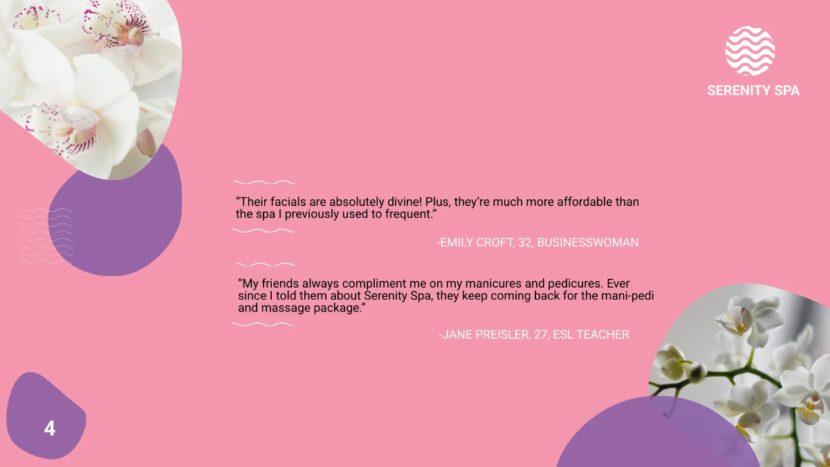 Free Spa Presentation Template to Edit Online