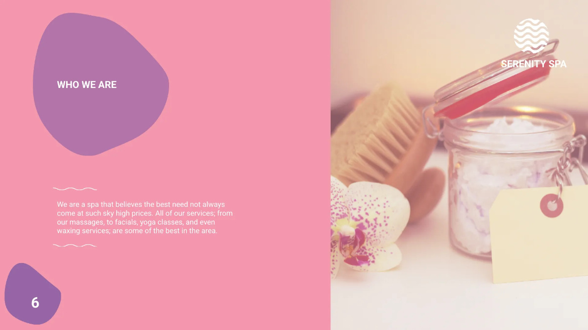 Free Spa Presentation Template to Edit Online