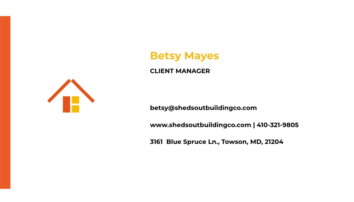 Free Outbuildings Business Card Template to Edit Online