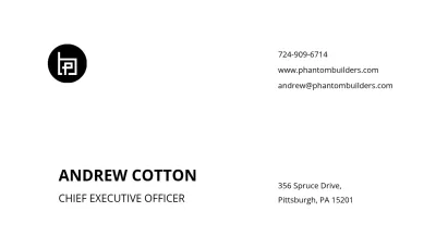 Free Builders Business Card Template to Edit Online