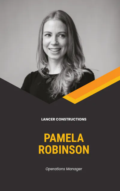 Free Basic Contractor ID Card Template to Edit Online