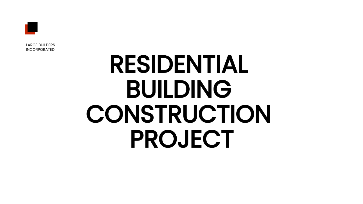 Free Residential Building Presentation Template