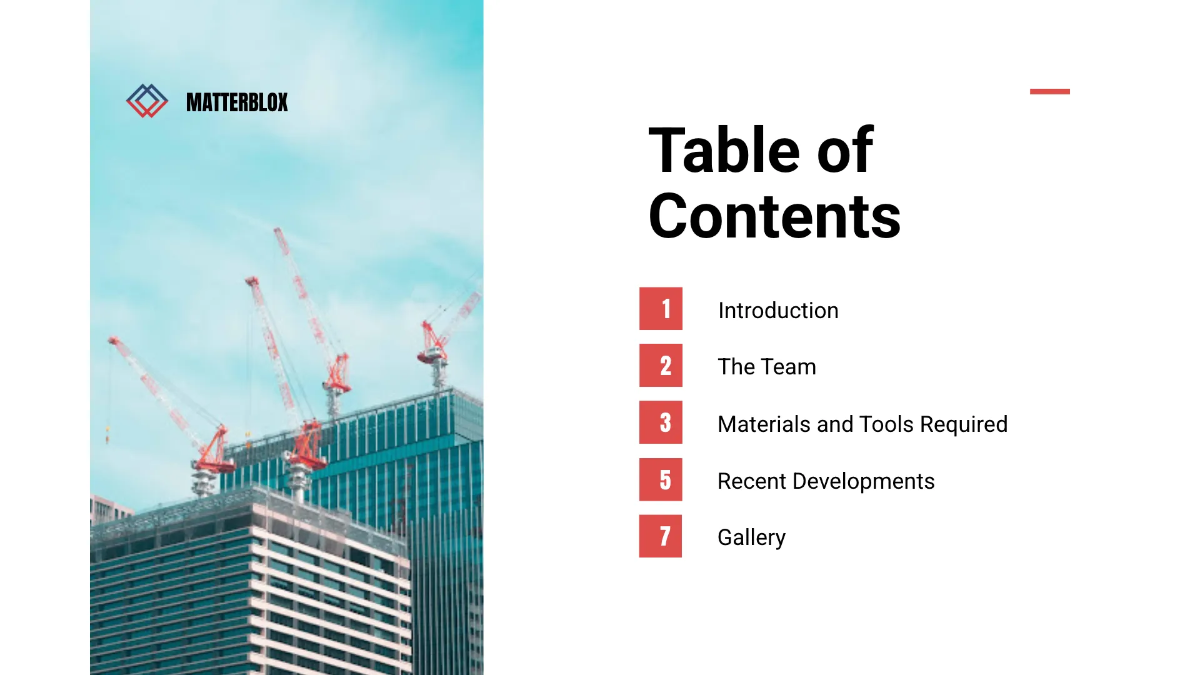 Free Building Materials Presentation Template to Edit Online