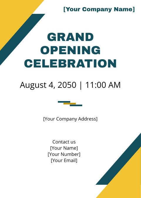 Grand Opening Construction Company Invitation