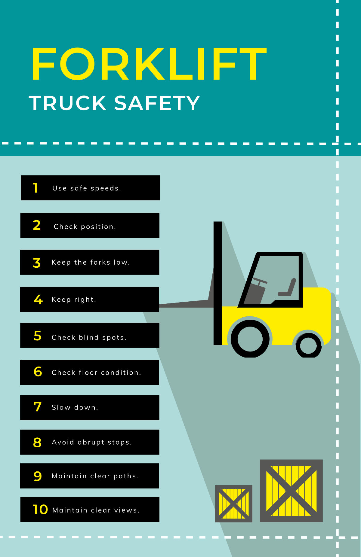 Forklift Truck Safety Poster Template