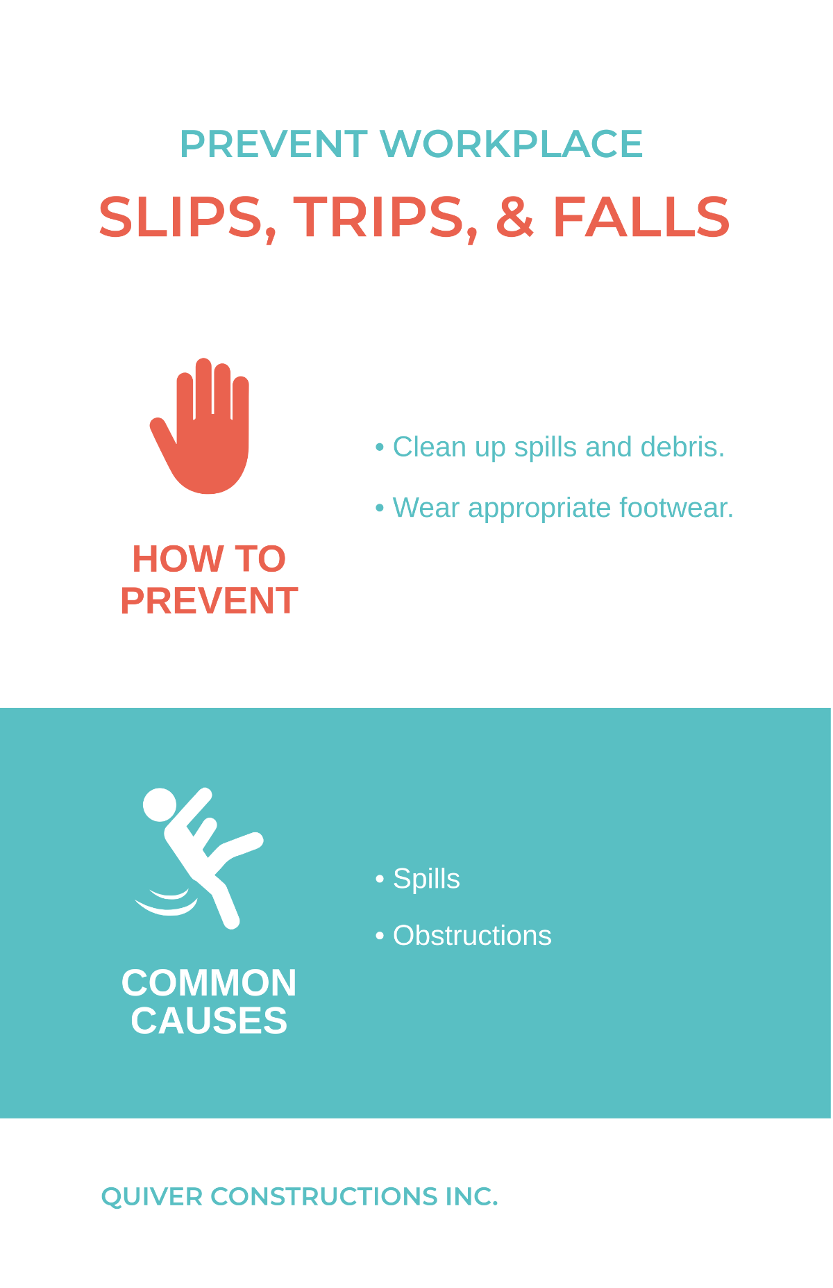 Preventing Slips, Trips & Falls Poster Template