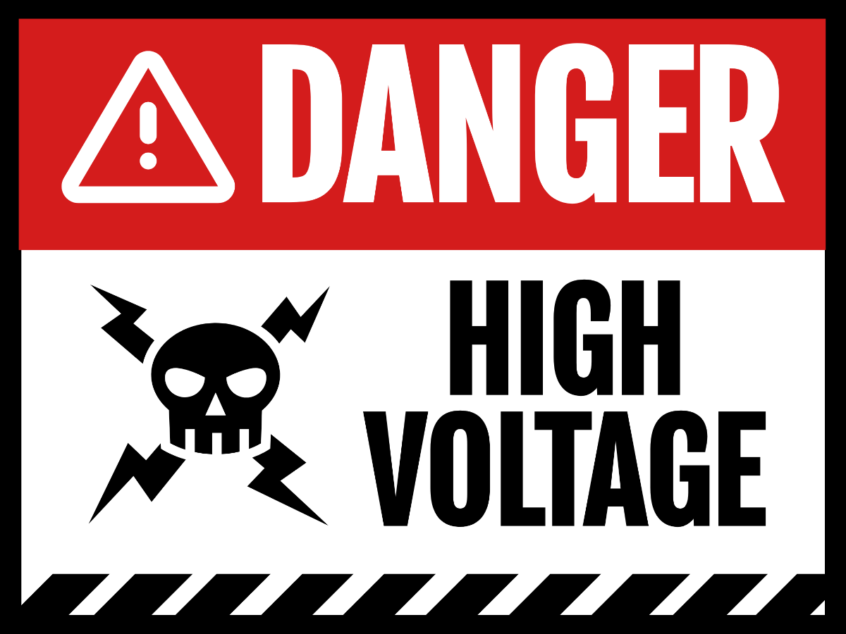 Danger Electricity Sign Template