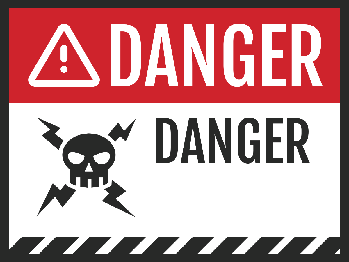 Danger Electricity Sign Template - Edit Online & Download