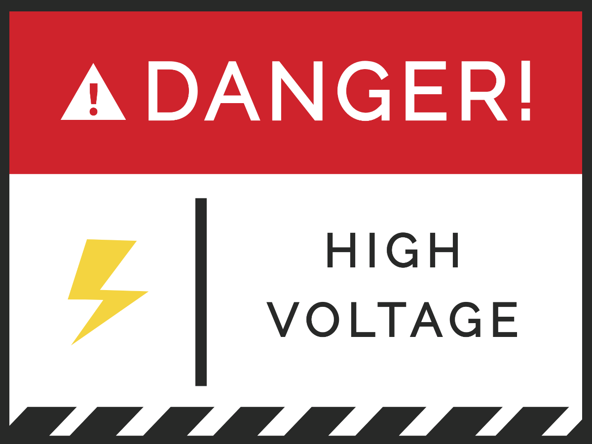 Danger Electricity Sign Template