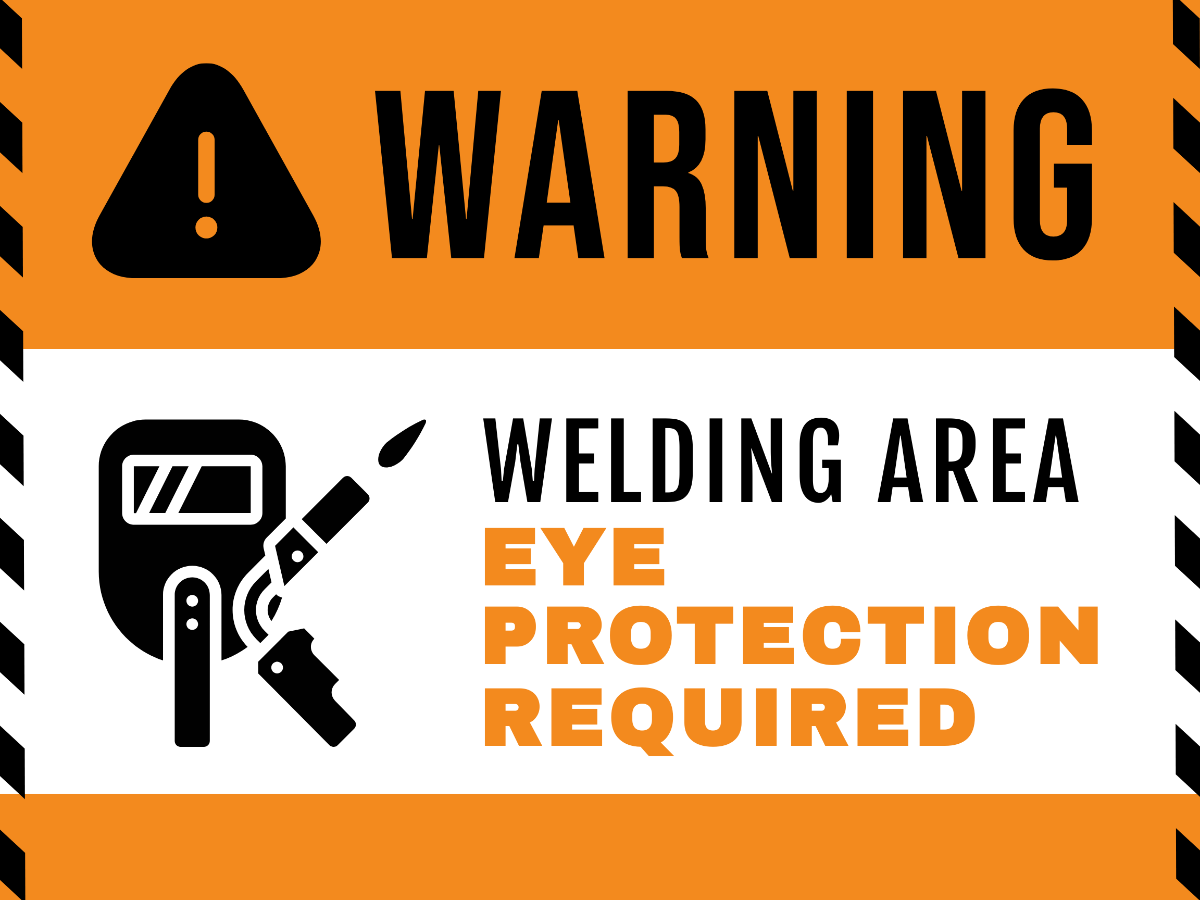 Caution Arc Welding Sign Template - Edit Online & Download