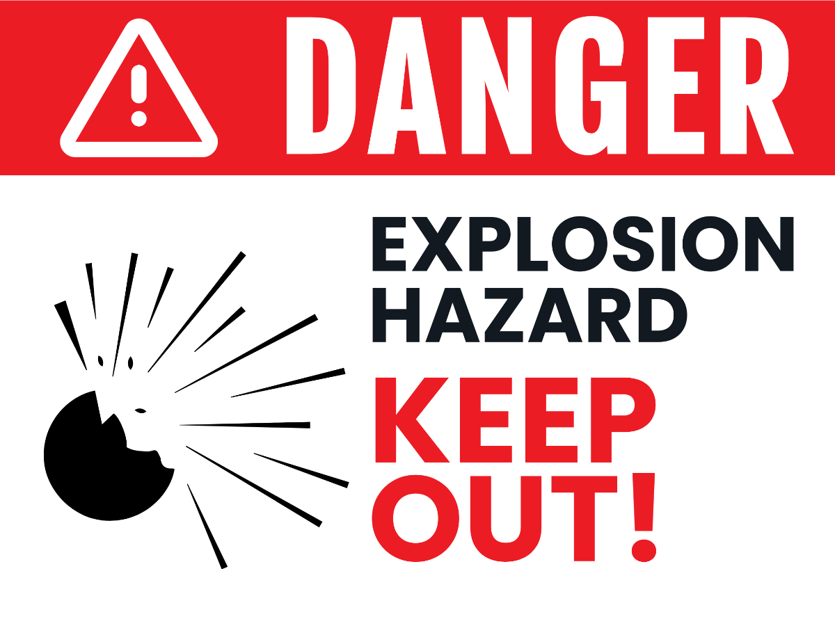 Danger Explosive Sign