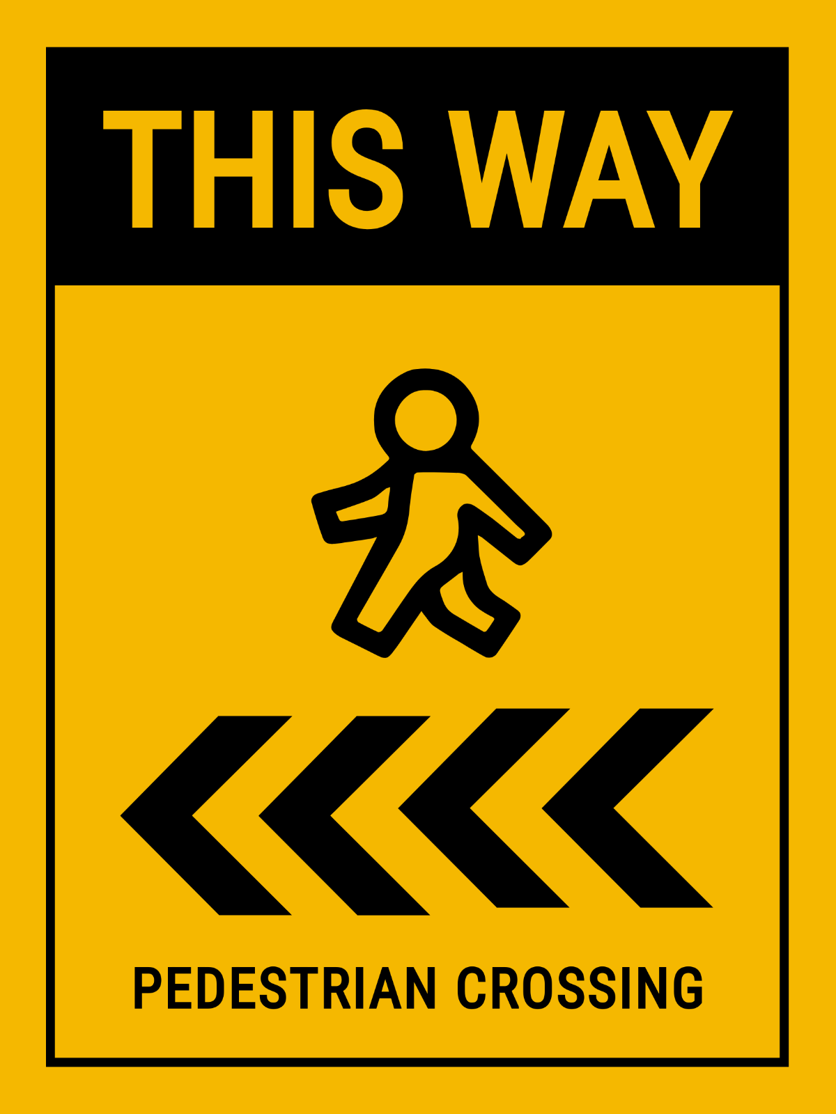 Pedestrian Arrow Sign Template