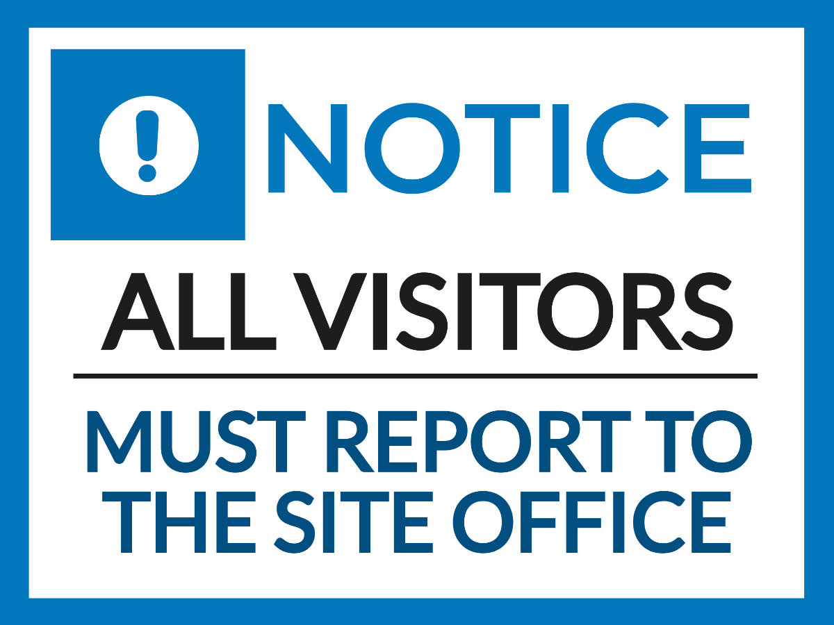 All Visitors Report Site Office Sign Template