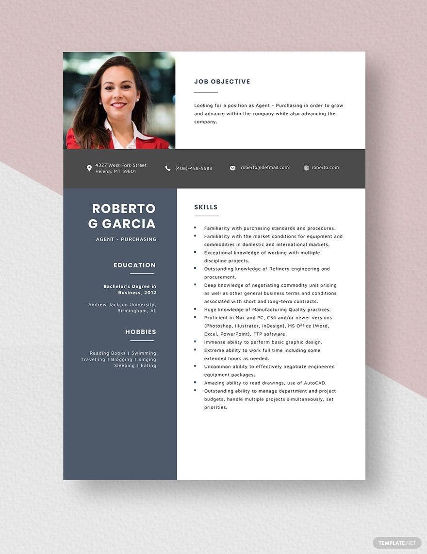 Free Agent - Purchasing Resume in Word, Apple Pages