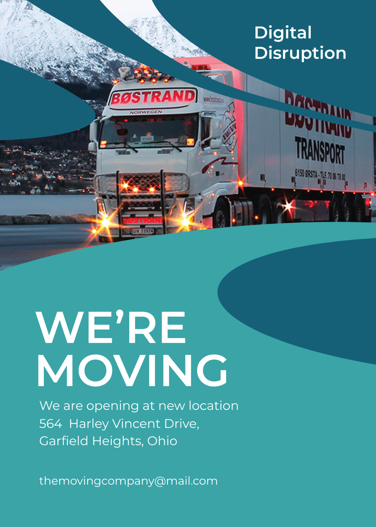 Trucking Logistics Announcement Template