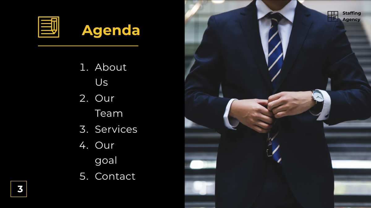 Free Staffing Agency Presentation Template to Edit Online