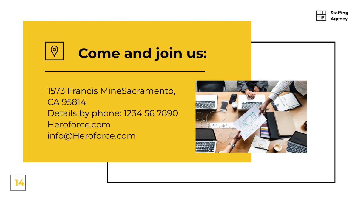 Free Staffing Agency Presentation Template to Edit Online