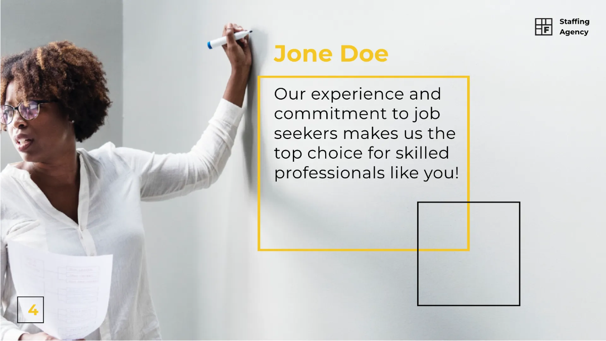 Free Staffing Agency Presentation Template to Edit Online