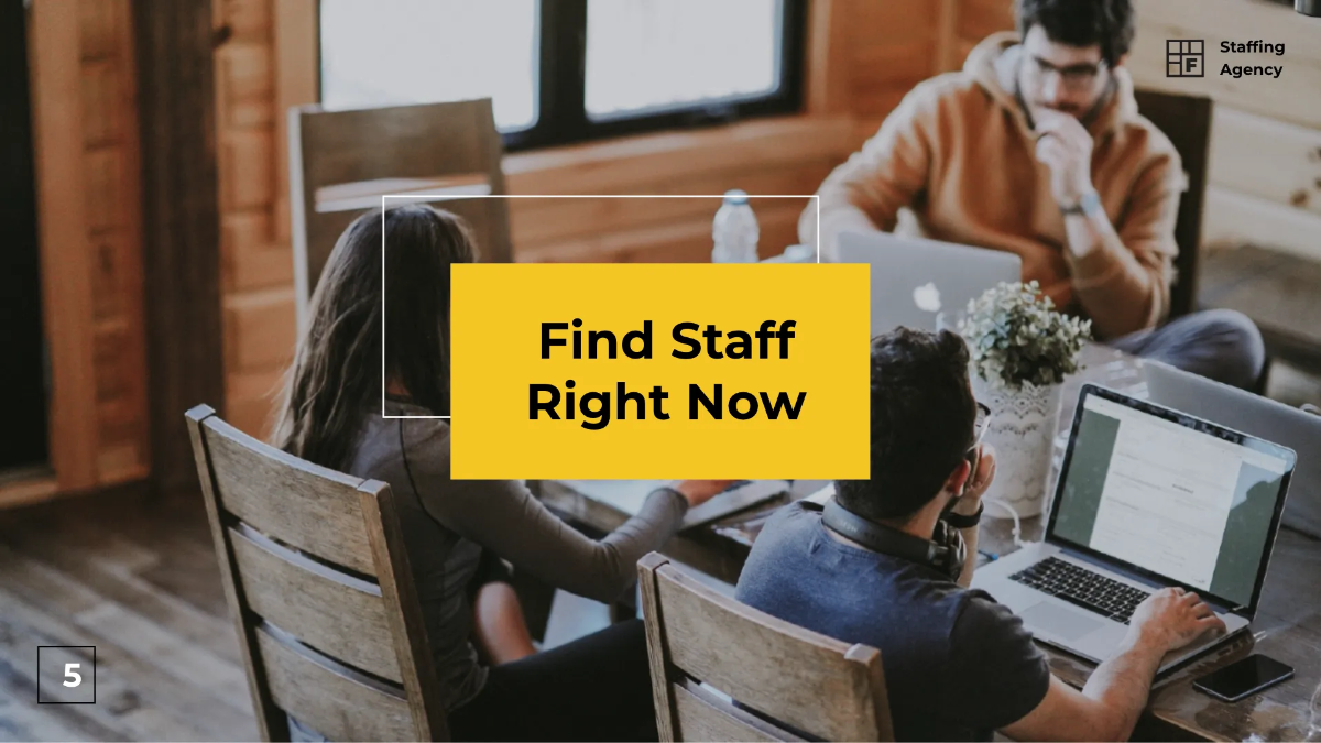 Free Staffing Agency Presentation Template to Edit Online