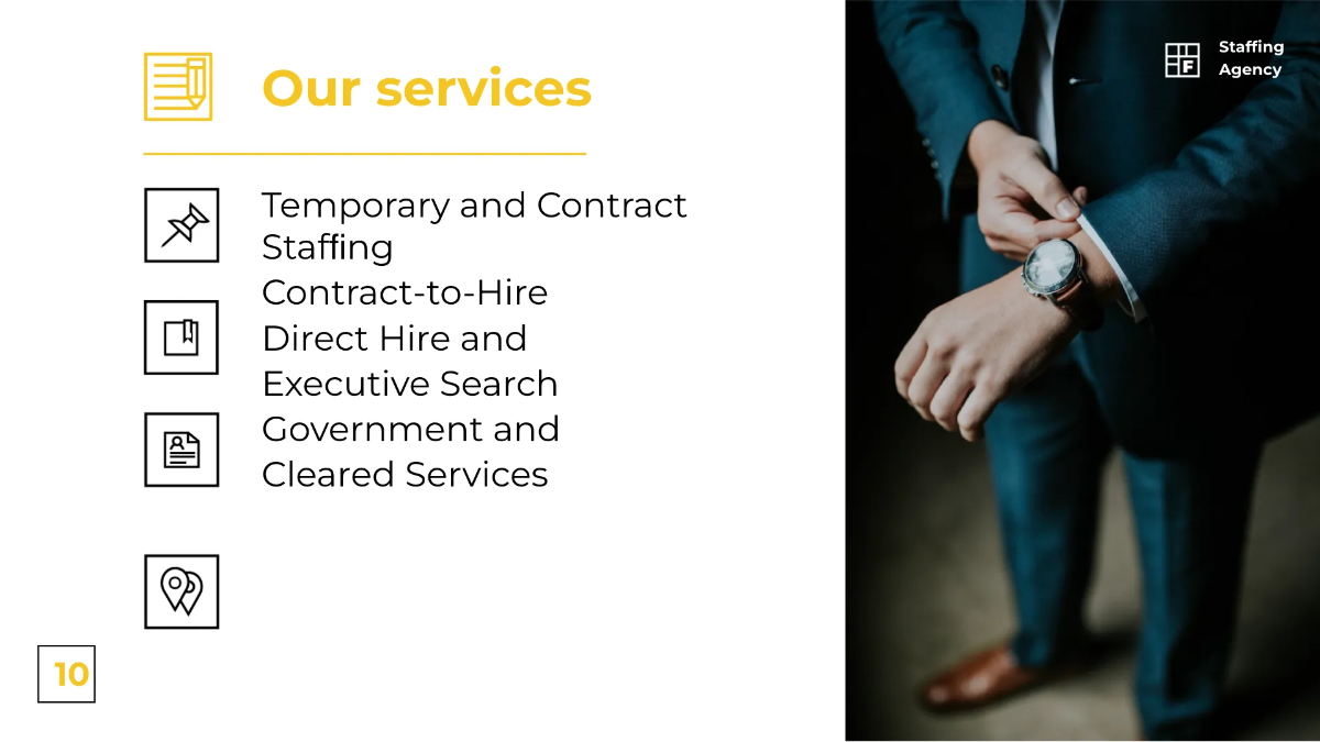 Free Staffing Agency Presentation Template to Edit Online