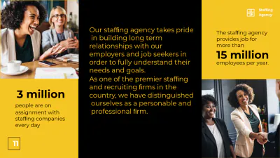 Free Staffing Agency Presentation Template to Edit Online