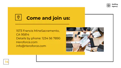 Free Staffing Agency Presentation Template to Edit Online