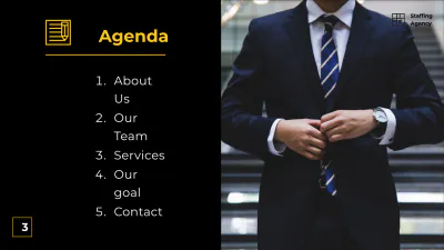Free Staffing Agency Presentation Template to Edit Online