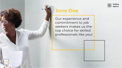 Free Staffing Agency Presentation Template to Edit Online