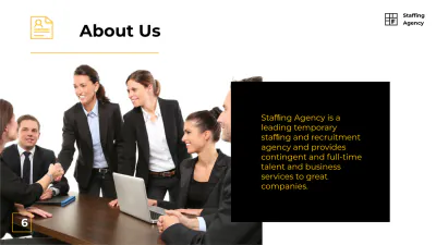 Free Staffing Agency Presentation Template to Edit Online