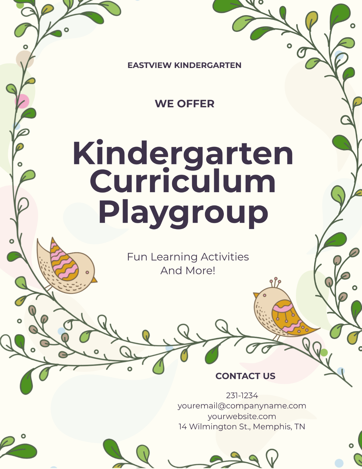 Kindergarten Promotion Flyer Template - Edit Online & Download