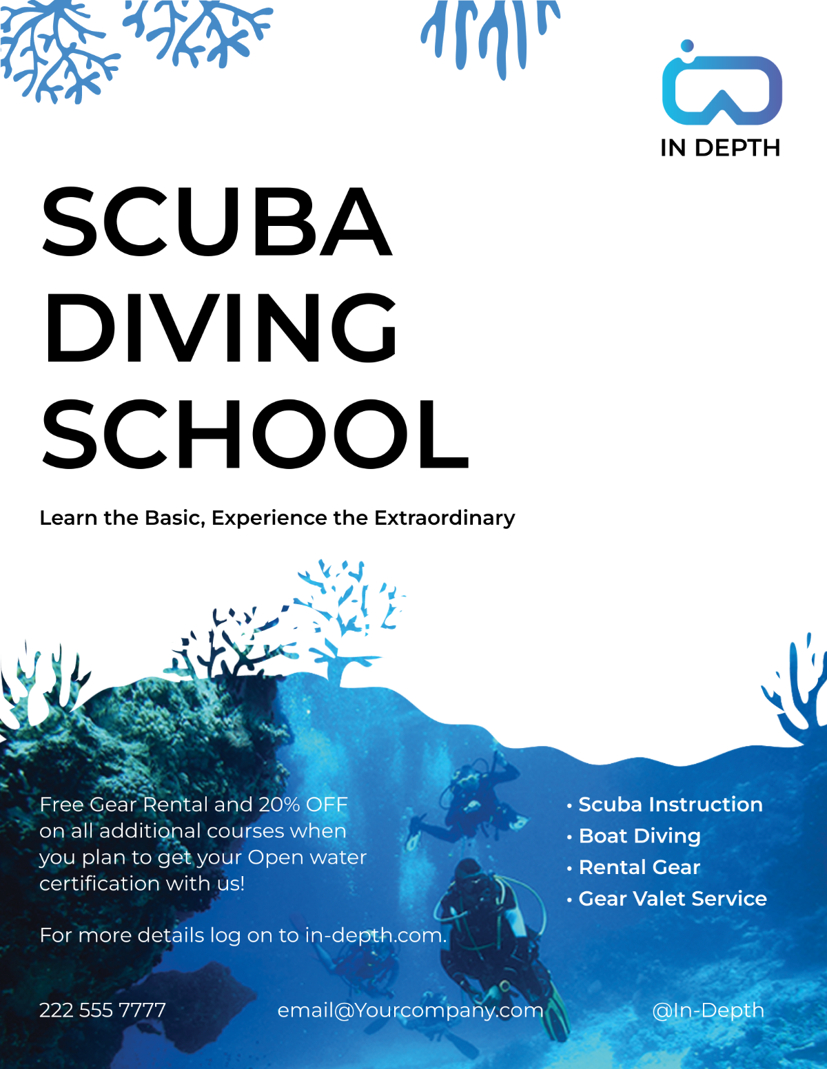 Scuba Diving School Flyer Template