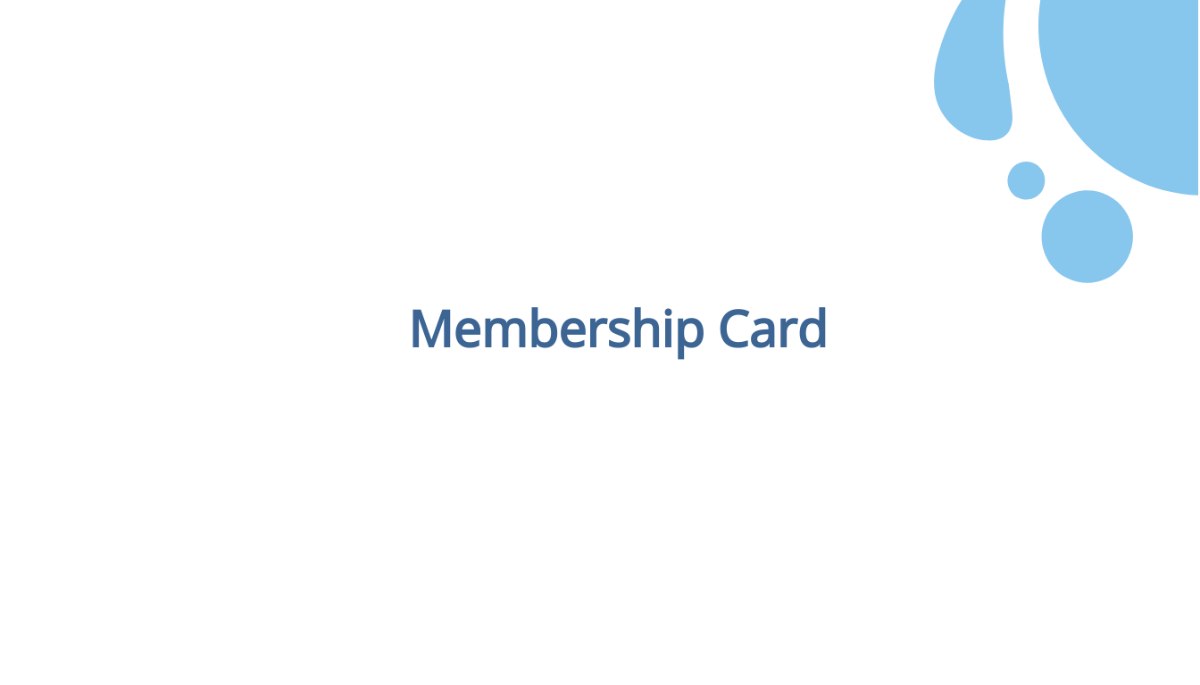 Laundry Membership Card Template