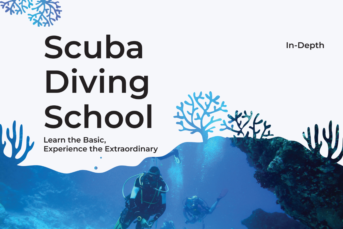 Scuba Diving School Postcard Template