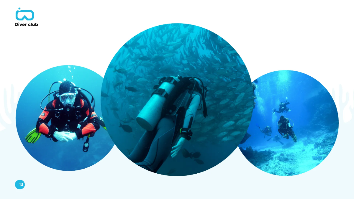 Free Scuba Diving School Presentation Template to Edit Online
