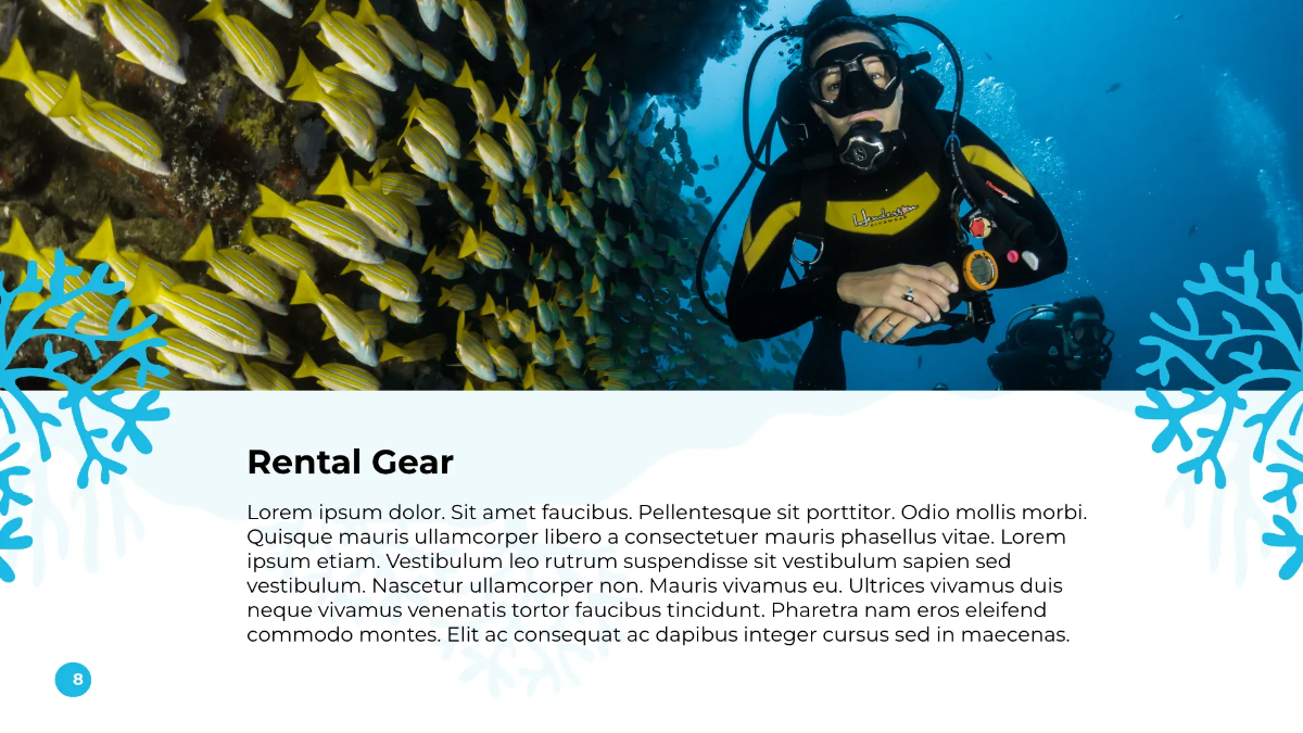 Free Scuba Diving School Presentation Template to Edit Online