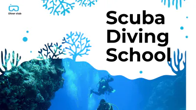 Free Scuba Diving School Presentation Template to Edit Online