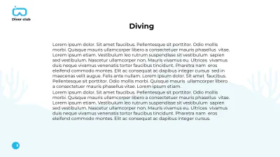 Free Scuba Diving School Presentation Template to Edit Online