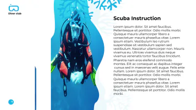 Free Scuba Diving School Presentation Template to Edit Online