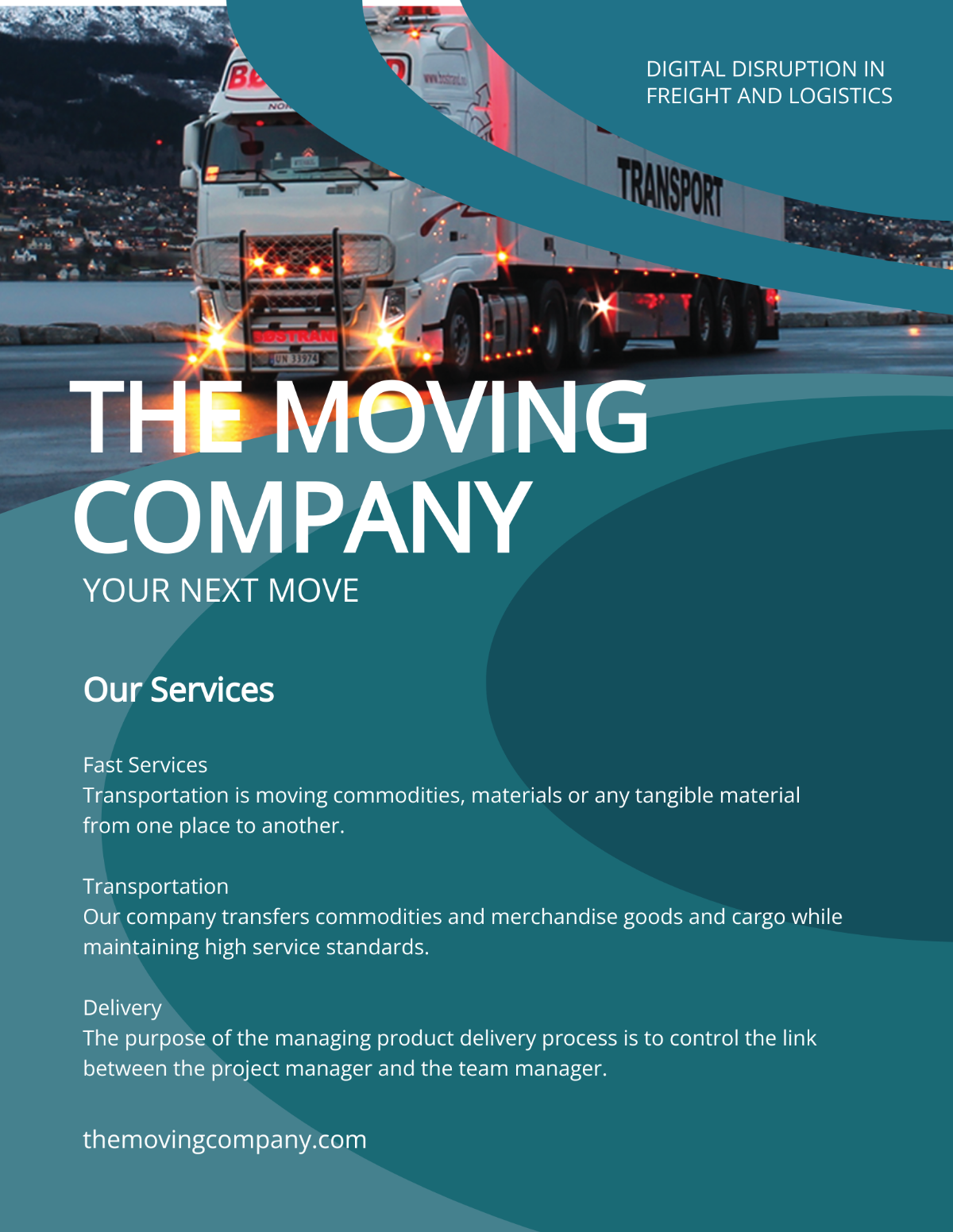 Trucking Logistics Pamphlet Template