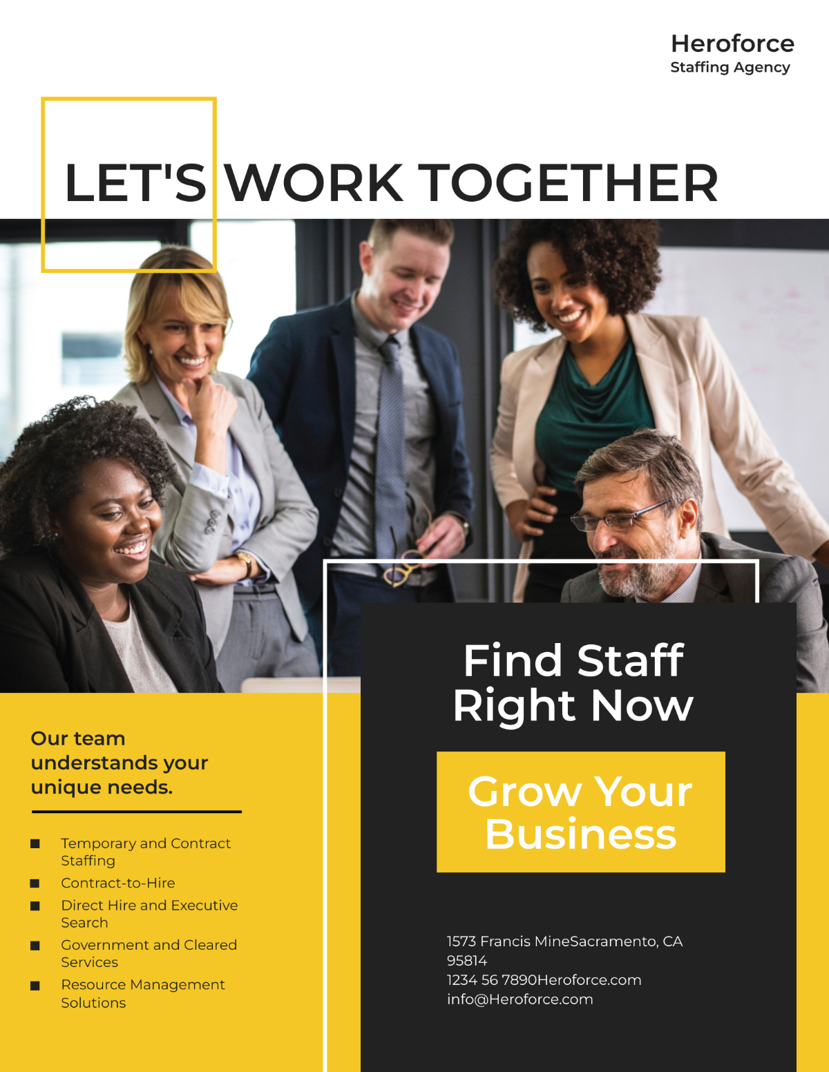 Staffing Agency Pamphlet Template
