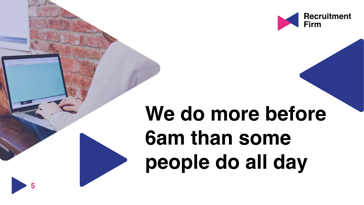 Free Recruitment Firm Presentation Template to Edit Online